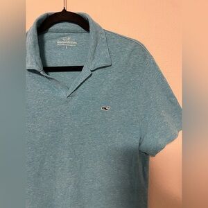 New Condition Men's Vineyard Vines Blue/Teal Collared Casual Polo